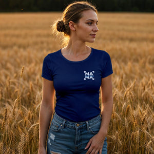 Individuelles Mama Shirt mit Kindernamen und Geburtsjahr in navy – Das perfekte personalisierte Geschenk für die stolze Mutter